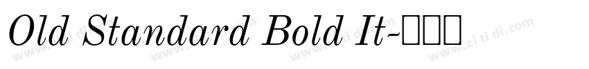 Old Standard Bold It字体转换